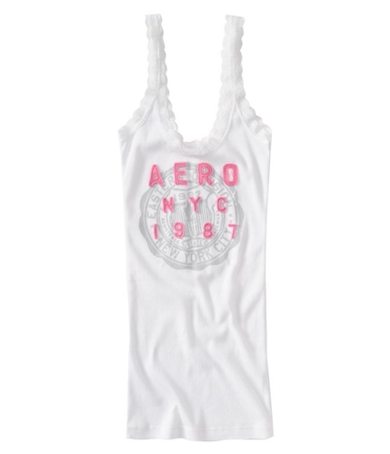 Aeropostale Womens Ribbed Graphic T-Shirt bleachpink XS