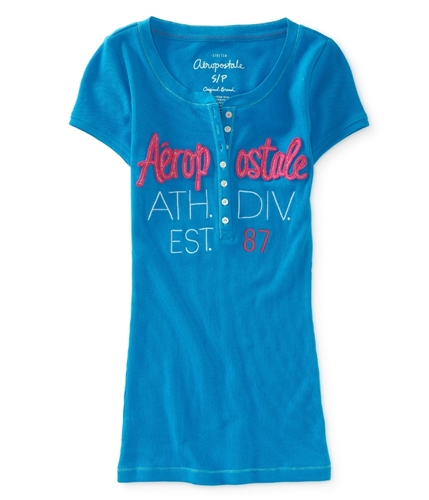 Aeropostale Womens Ath. Div. Henley Shirt 140 XS