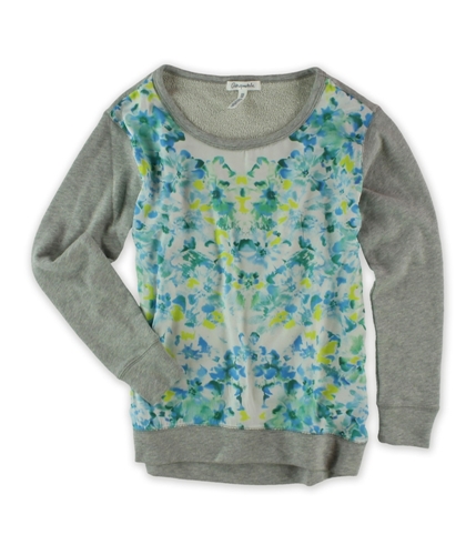Aeropostale Womens Floral Silk Front Embellished T-Shirt 052 XS