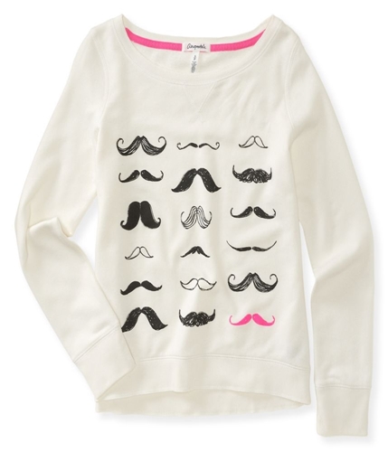 Aeropostale Womens Moustache Graphic T-Shirt 047 XL