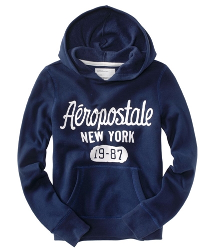 Aeropostale Womens New York 1987 Hoodie Sweatshirt navyniblue XS