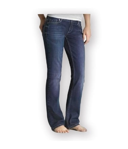 Aeropostale Womens Curvy Fit Boot Cut Jeans rinsedindigo 1/2x32
