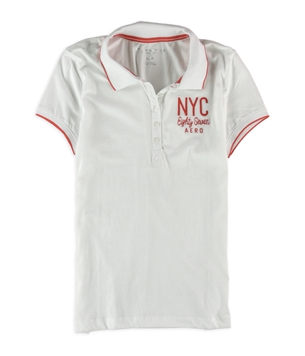 Aeropostale Womens NYC Eighty Seven Polo Shirt 102 S