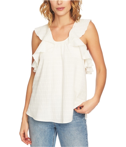 1.STATE Womens Crossover Back Knit Blouse ivory S