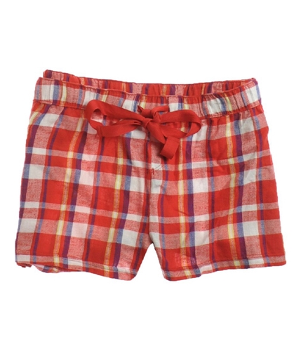 Jenni Womens Plaid Pajama Shorts red XL