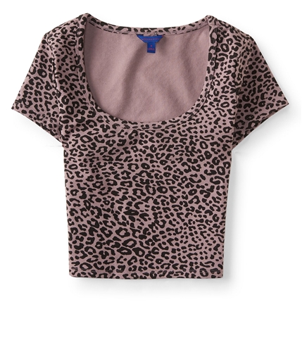 Aeropostale Womens Leopard Crop Basic T-Shirt 380 XS