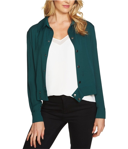 1.STATE Womens Embroidered Jacket jaspergreen XS