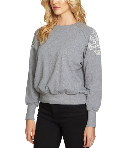 1.STATE Womens Embroidered Shoulder Sweatshirt snokehthr XS