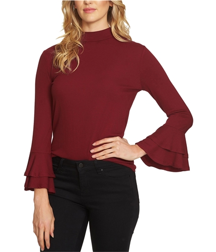 1.STATE Womens Bell Sleeve Knit Blouse richblack XS