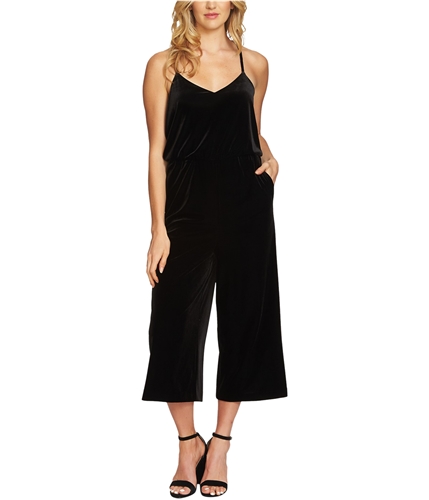 1.STATE Womens Velvet Racerback Jumpsuit richblack XS