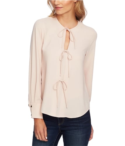 1.STATE Womens Center Tie Pullover Blouse paspink XS