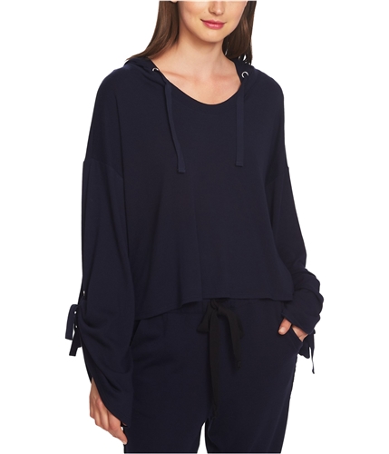 1.STATE Womens Tie Sleeve Hoodie Sweatshirt navy XS