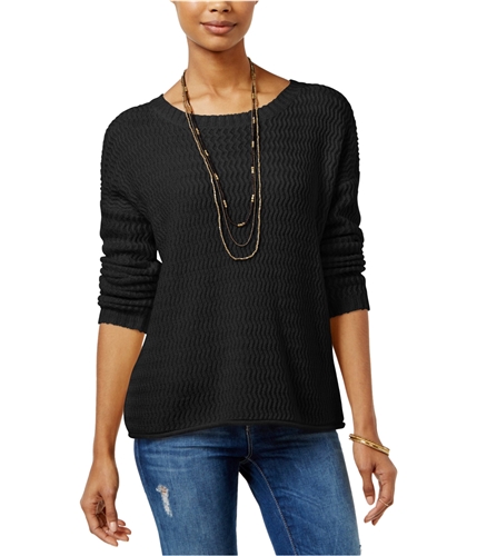 Oh MG! Womens Cutout-Back Pullover Sweater black S