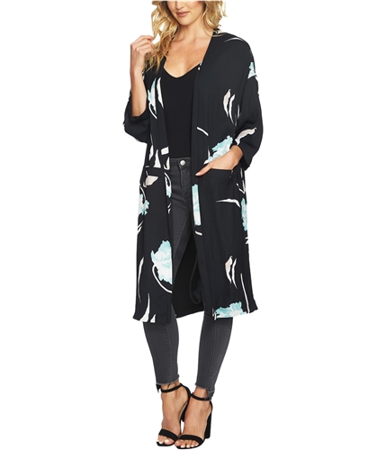 1.STATE Womens Printed Cardigan Sweater mintleaf XS