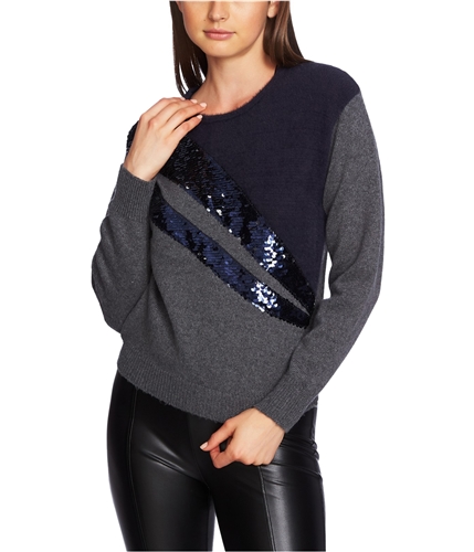 1.STATE Womens Eyelash Pullover Sweater charcoal M