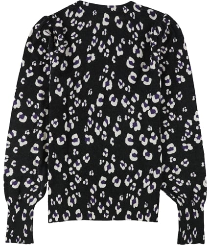 Rebecca Taylor Womens Cheetah Pullover Sweater black XS