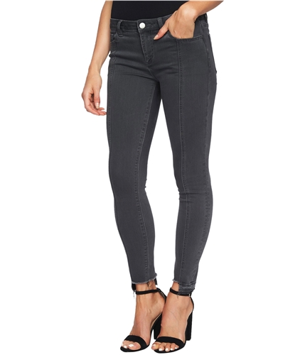 1.STATE Womens Frayed Skinny Fit Jeans coal 26x27
