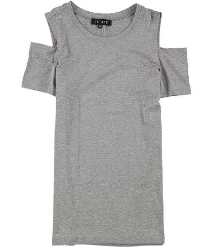 1.STATE Womens Cold-Shoulder Basic T-Shirt richblack XS