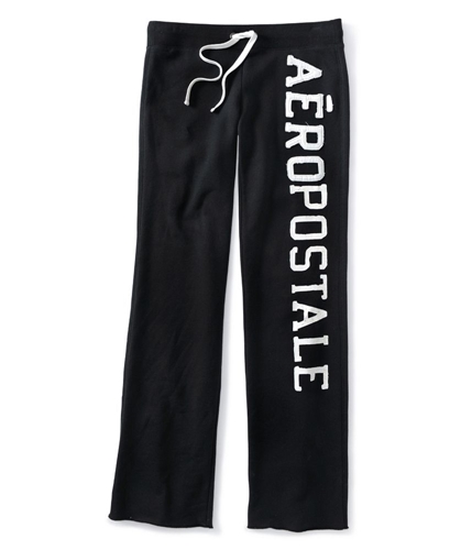 Aeropostale Womens Embroidered Lounge Pajama Sweatpants black L/32