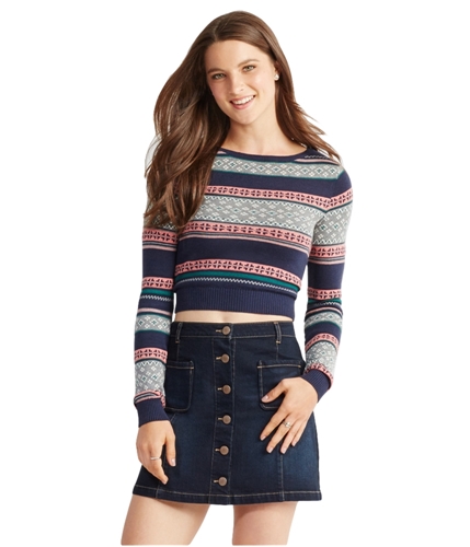 Aeropostale Womens Knit Patterned Pullover Sweater 404 XS