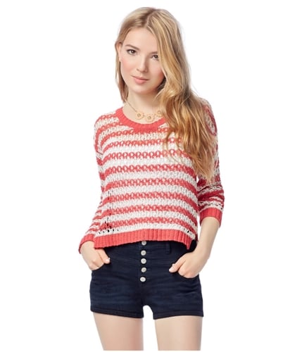 Aeropostale Womens Crochet Knit Sweater 600 XS