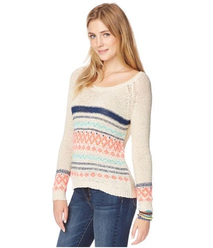 Aeropostale Womens Fair Isle Knit Pullover Sweater 262 XS