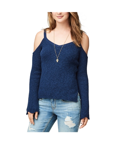 Aeropostale Womens Cold Shoulder Textured Pullover Sweater 470 XS