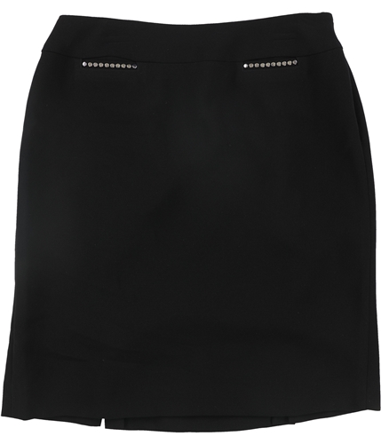 Tahari Womens Flat Nailhead Pencil Skirt black 4P