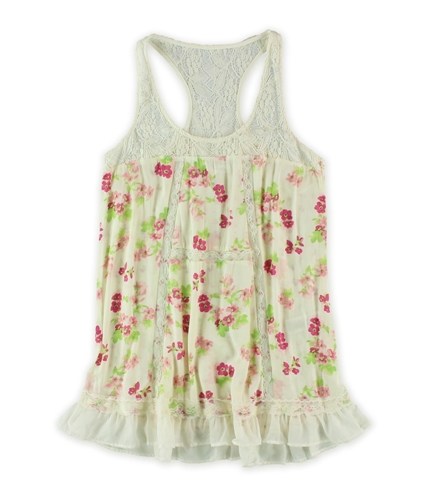 Aeropostale Womens Floral Lace Tank Top 402 S