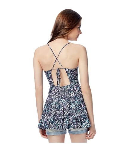 Aeropostale Womens Floral Pleated Tank Top 901 XS