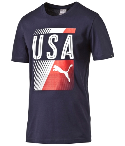 Puma Mens USA Graphic T-Shirt blue 2XL