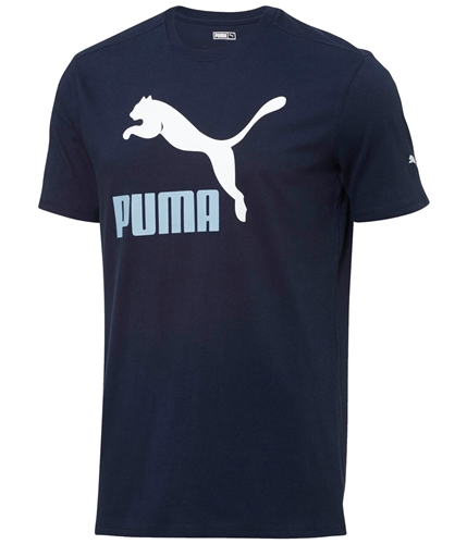 Puma Mens Logo Graphic T-Shirt blue S