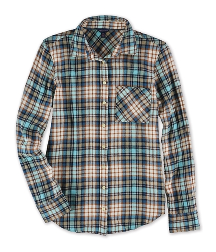 Aeropostale Womens Flannel Button Up Shirt 217 XS