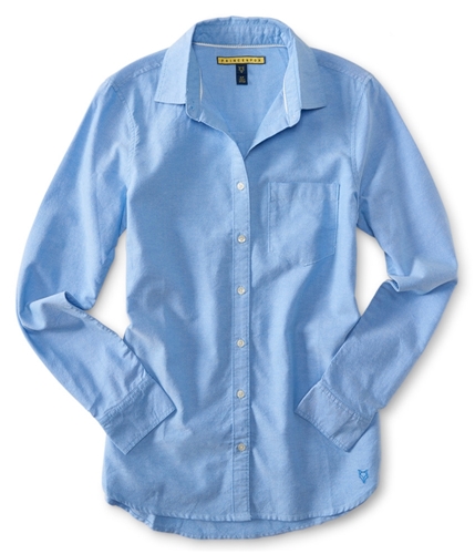 Aeropostale Womens Oxford Button Up Shirt 455 XS