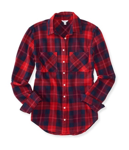 Aeropostale Womens Flannel Button Up Shirt 692 XS