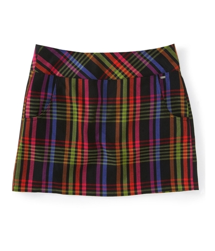 Aeropostale Womens Zipped Back Plaid Woven Mini Skirt 001 00
