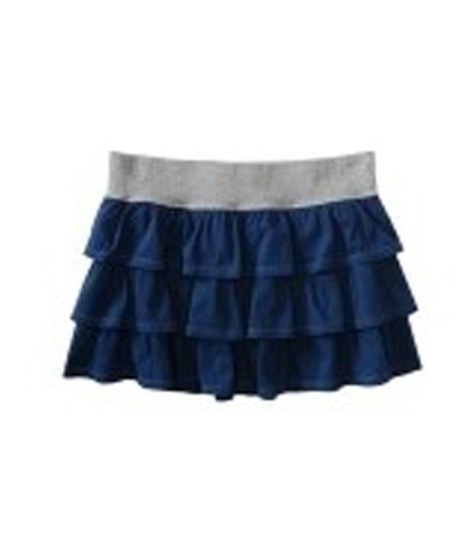 Aeropostale Womens Layered Ruffle Mini Skirt navyniblue XS
