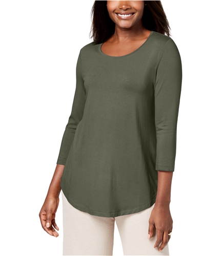 Collection Womens Scoop-Neck Basic T-Shirt olivespring XL