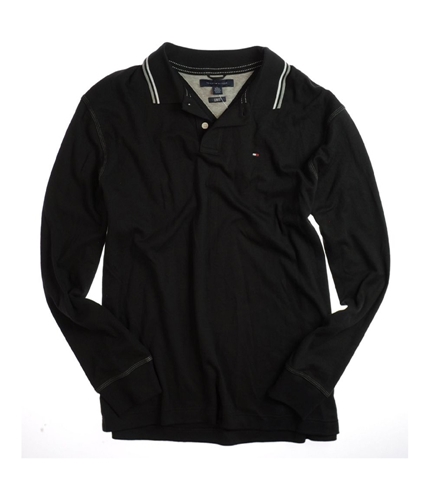 Tommy Hilfiger Mens Benjamin Ls -tri Rugby Polo Shirt black XL