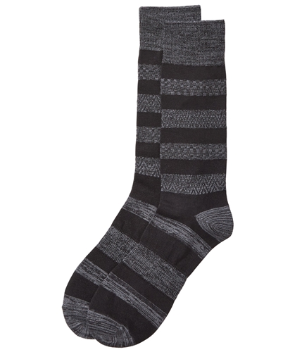 Perry Ellis Mens Colorblock Stripes Dress Socks black 7-12