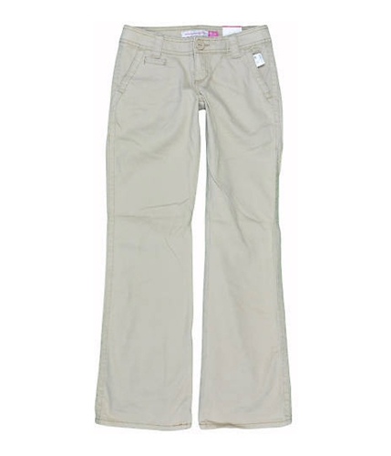 Aeropostale Womens Uniform Khaki Casual Chino Pants beigedarkst 1/2x32
