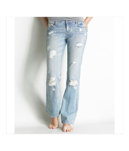 Aeropostale Womens Low Rise Slim Fit Boot Cut Jeans light 1/2x32