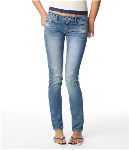 Aeropostale Womens Low Rise Super Skinny Trouser Fit Jeans bluehu 00x32