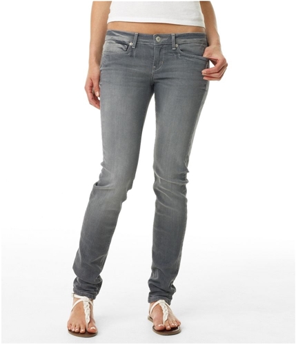Aeropostale Womens Gray Wash Ultra Skinny Fit Jeans 035 1/2x32