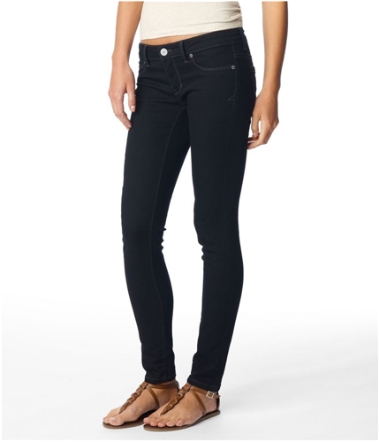 Aeropostale Womens Super Low Rise Skinny Jegging Casual Trouser Pants black 00x32