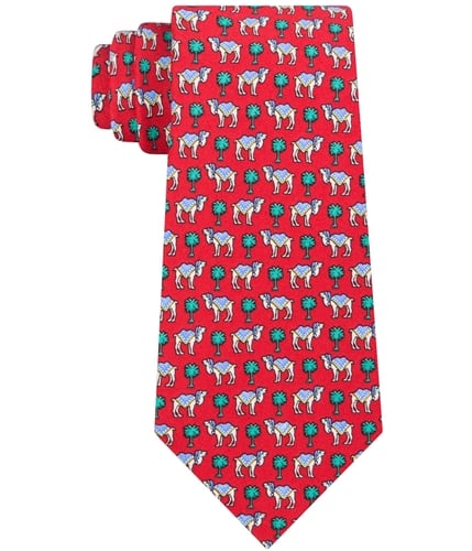 Tommy Hilfiger Mens Camel with Santa Hat Self-tied Necktie red One Size