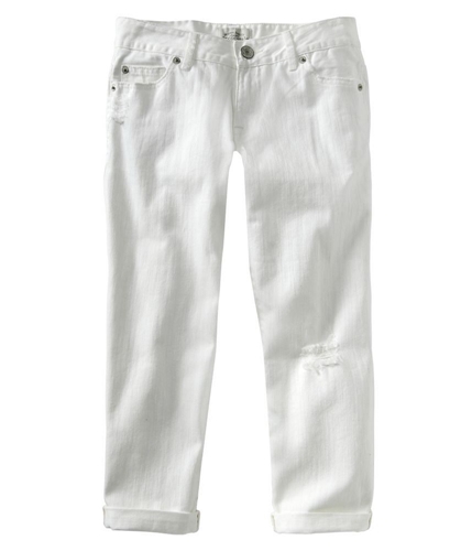 Aeropostale Womens Full Length Rolled Cuff Regular Fit Jeans bleach 0x24
