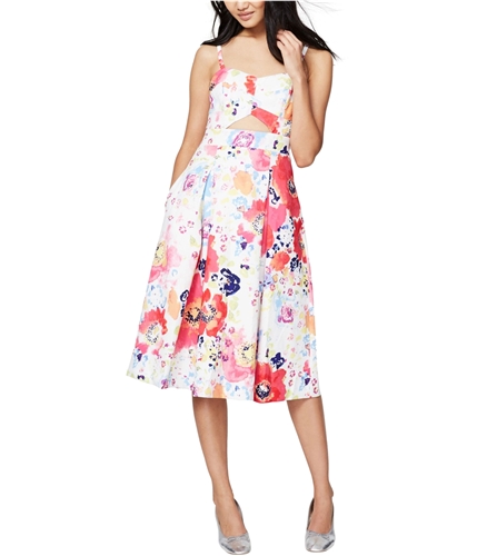 Rachel Roy Womens Cutout A-line Dress brightfloral 4