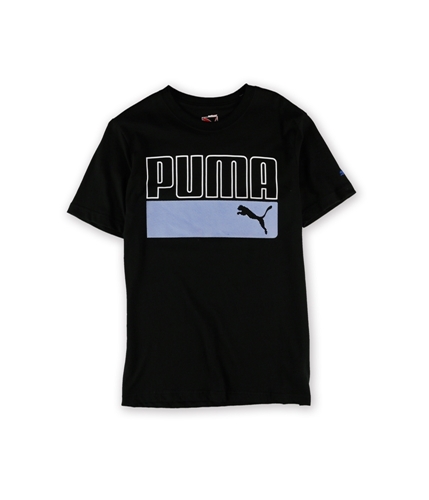 Puma Mens Block Striped Graphic T-Shirt black S