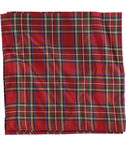 Tommy Hilfiger Mens Plaid Pocket Square red One Size